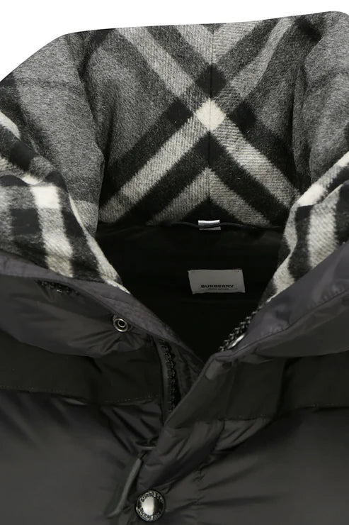 Chaqueta acolchada desmontable a cuadros